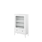 Vitrine mit 2 Schubladen KONO Weiß