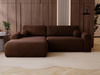 Design Ecksofa in modernem stil velvet braun links AURA