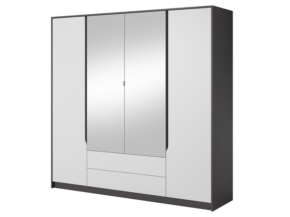 Garderobenschrank mit Spiegel und 2 SchubladenZUMA 