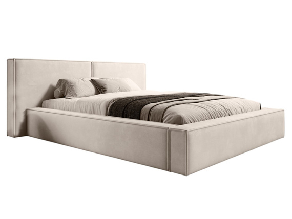 Polsterbett mit Bettkasten HEVEN 120x200 Creme 