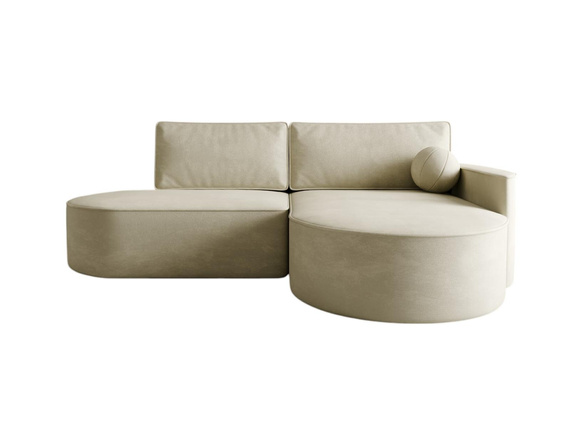 Modernes Ecksofa L Stilvoll und Bequem Creme MORENO