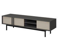 TV-Tisch mit 3 Türen und Hohe Beige/Anthrazit MALTS