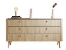 Große Kommode mit Schubladen BOHOS Eiche Barista