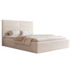 Creme Polsterbett mit Stauraum Holzrahmen 160x200 SAONA