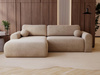 Design Ecksofa in modernem stil velvet beige links AURA