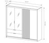 Schwebetürenschrank MONS mit 2 Schubladen und Spiegel