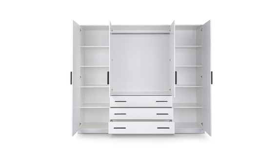 Kleiderschrank mit 3 Schubladen ALEX Eiche sonoma