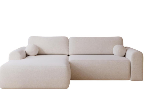 Design Ecksofa in modernem stil weiß links AURA