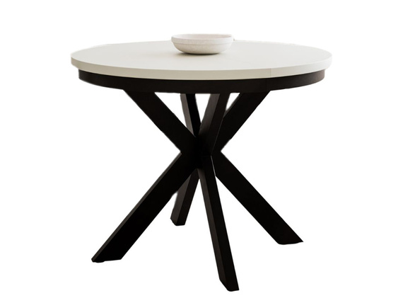 Runde Esstische BELLAMI Weiß/Schwarz