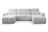 Praktische U-Form Bequeme Ecksofa Boucle Weiß WOLKS