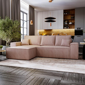 Ecksofa L-form MALAG Rosa