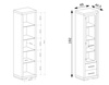 Vitrine ARIA mit 2 Schubladen Eiche Santana Hell