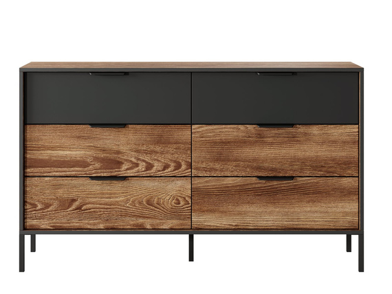 Loft Kommode GAFS Kastanie / Anthrazit