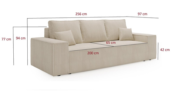 Schlafsofa mit Bettkasten MALAG Grün