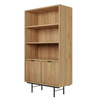 Bücherregal mit Türen Eiche hikora Japandi Stil COLGO