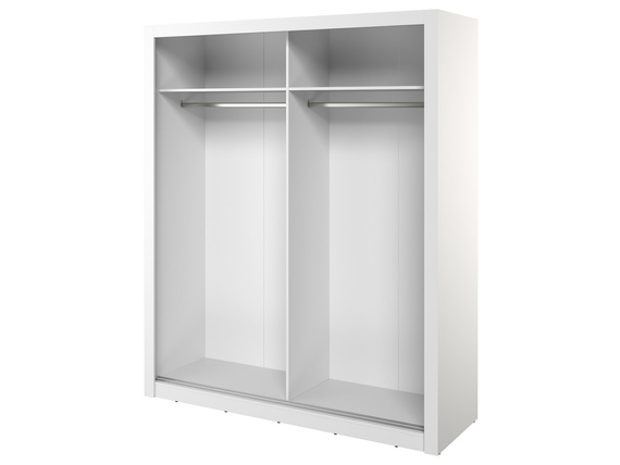 Schwebetürenschrank mit gerifflete front ARTI Weiß