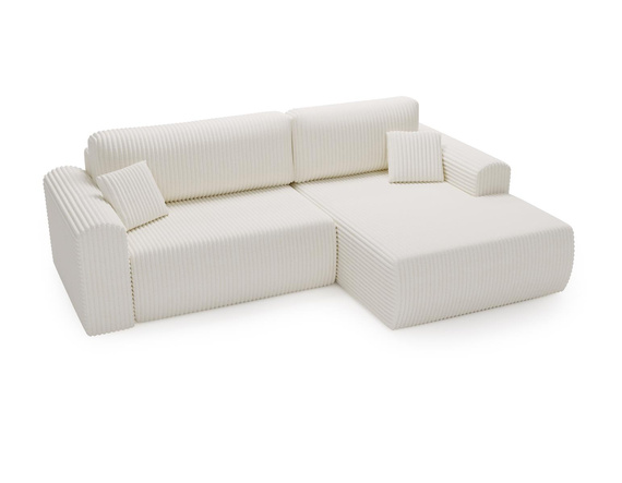 Ecksofa Cordstoff Möbel DunkelBeige