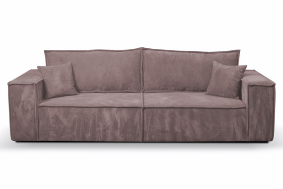 Schlafsofa mit Bettkasten und Cordstoff MONA Rosa