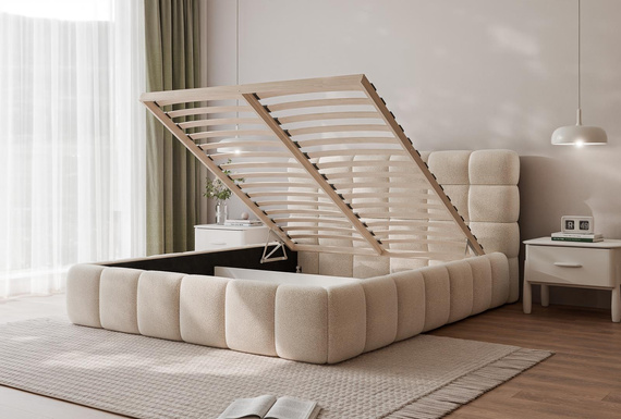 Wolkenbett Bouclé Grau 180x200