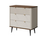 Kleines Sideboard mit Schubladen LILIA Kaschmir + Nussbaum