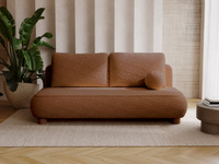 Sofa ohne Armlehnen, moderne runde Form, Moderne Couch