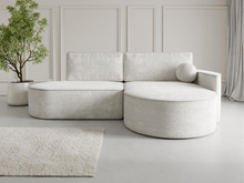 Hochwertiges Ecksofa L Weiß MORENO