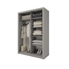 Schwebetürenschrank mit Spiegel für Schlafzimmer VENTI Grau