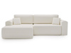 Cordstoff Ecksofa modern Creme