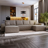  Ecksofa U-Form MALAG Beige