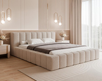 Boucle Designerbett Beige 140x200 CLARA