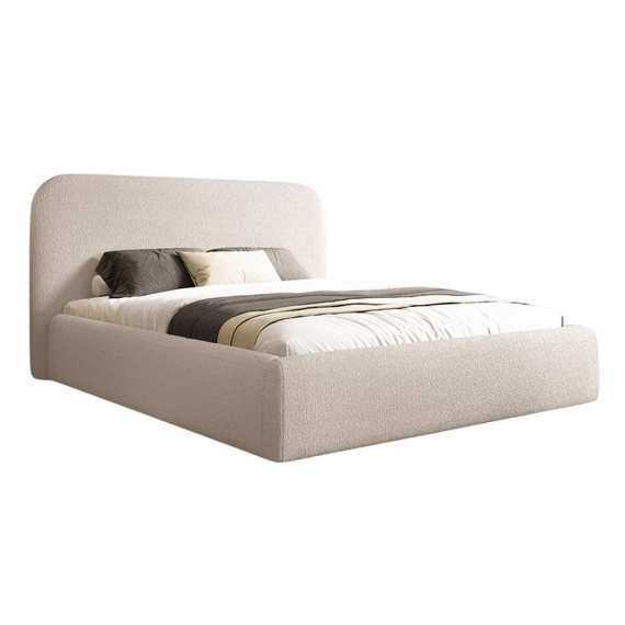 Hellbeige Polsterbett 180x200 mit holzrahmen MAT