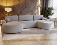 Ecksofa U Form Breite 377 OLIO Grau