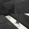 Schlafsofa mit Bettkasten und Cordstoff MONA Graphit