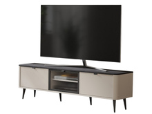 Moderner TV-Schrank auf Füße LILIA Kaschmir + Graphit