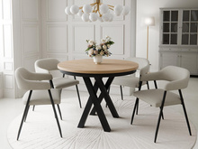 Runder Esszimmertisch LOFTO Eiche craft