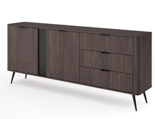 Kommode mit 3 Schubladen und 2 Türen Braun SHELLY