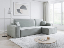 L-form Ecke mit universelle Ottomane CARLS Grau