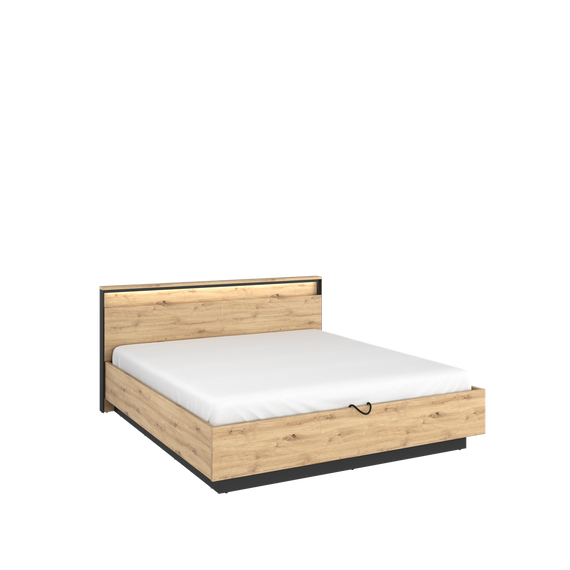 Doppelbett mit Lattenrost LIMA Eiche artisan