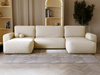 Creme Bouclé Sofa U-Form TEDIS