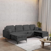 Ecksofa U-form BELLA Graphit