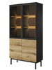Vitrine mit lamellen und LED-Beleuchtung LUKS