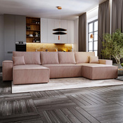 Ecksofa U-Form MALAG Rosa