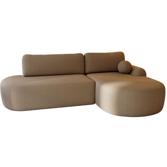 Rundes Ecksofa Beige