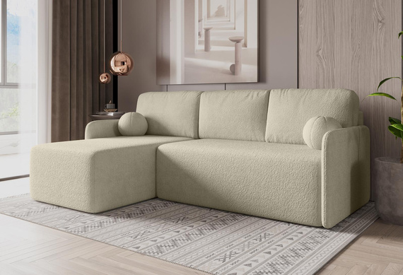 Eckcouch mit Schlaffunktion MODERNA Beige
