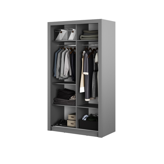 Schwebetürenschrank mit Spiegel ARTI 19 Breite 120 cm Grau