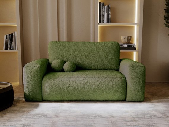 Schlafsofa 190 cm breit modern TEDIS Olivgrün