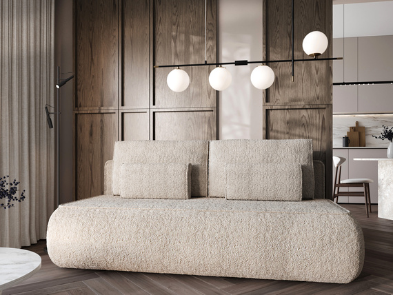 Schlafsofa ohne Armlehnen BELLS Dunkel Beige