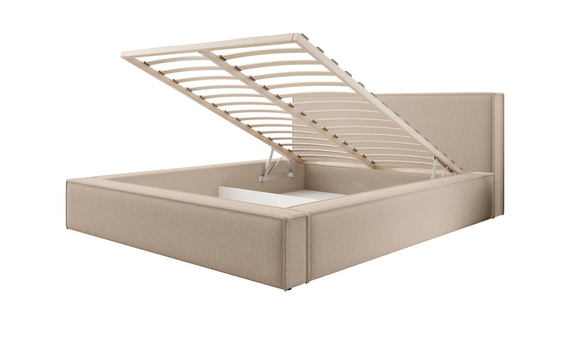 Boucle-Bett mit Stauraum Beige 160x200 ASTA