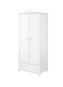 Kleiderschrank für Mädchen LARA Weiß/Rosa