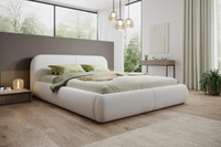 Komfort Doppelbett mit Polsterung 160x200 Weiß